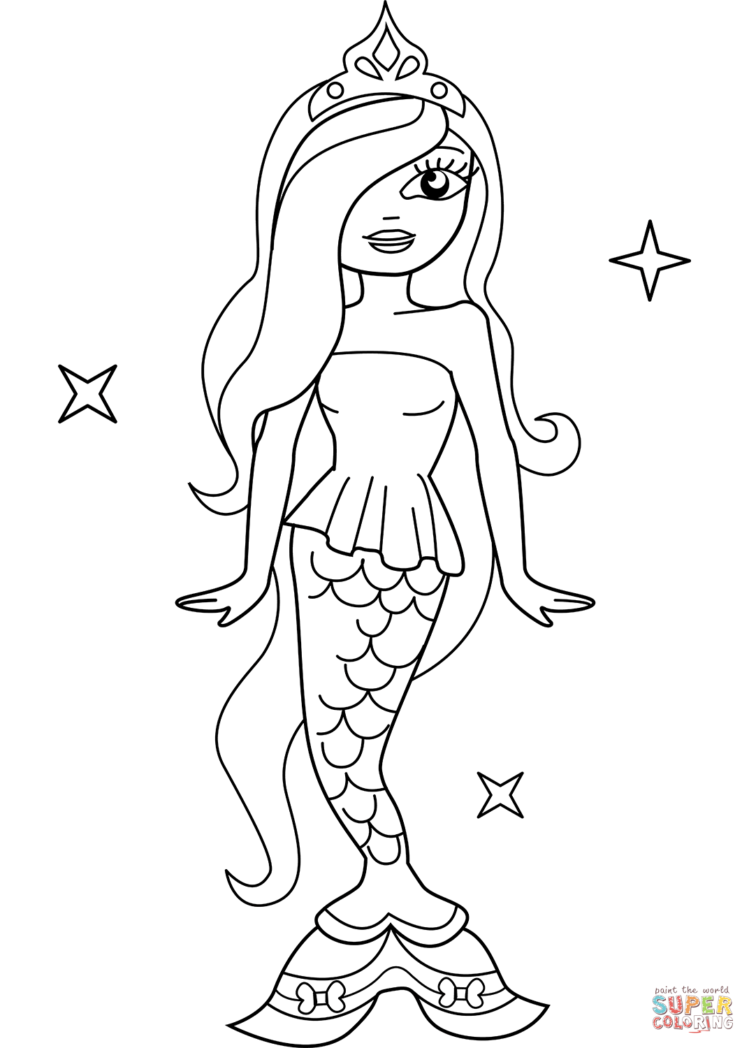 barbie sereia desenho para pintar com glitter