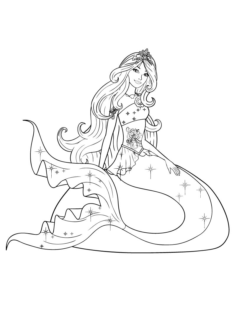 desenho barbie sereia com cavalo marinho