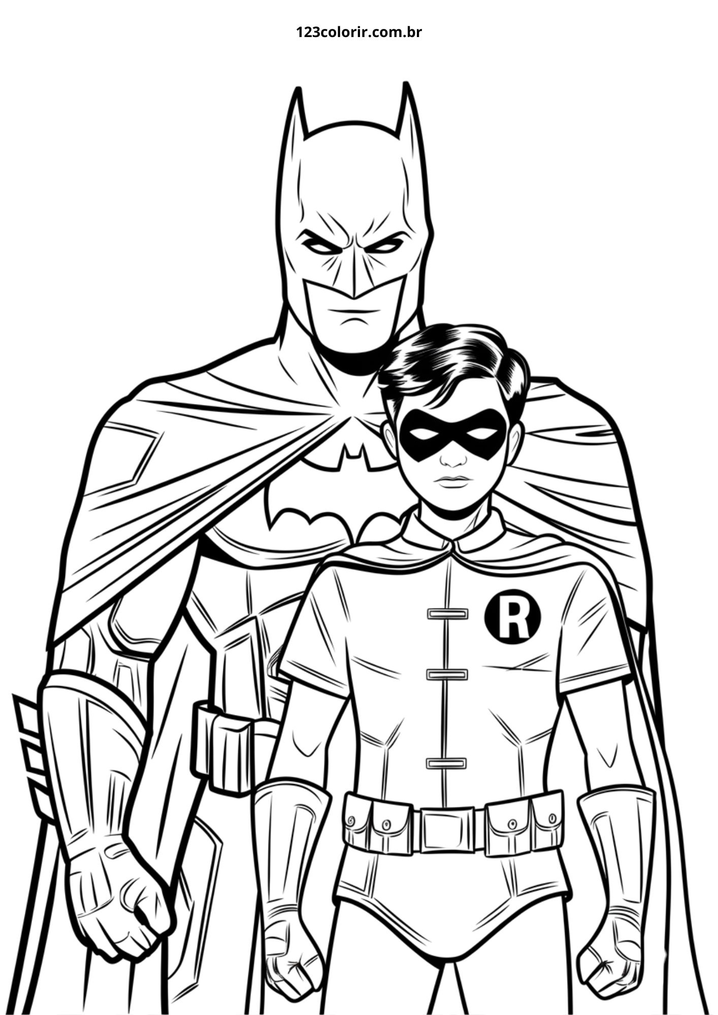 desenho do batman para colorir fácil