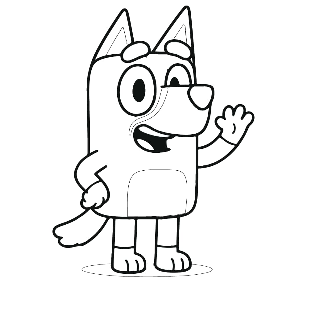 desenho bluey para pintar