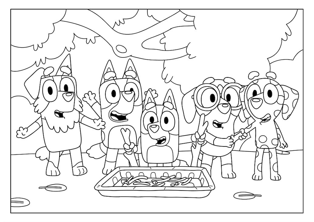 moldes da bluey para colorir
