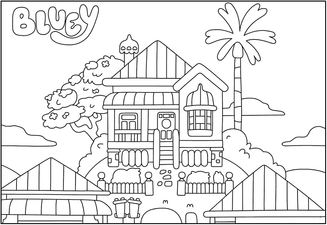 moldes da bluey para colorir