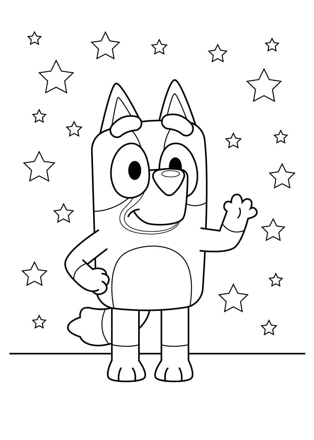 desenhos do cachorro bluey para imprimir