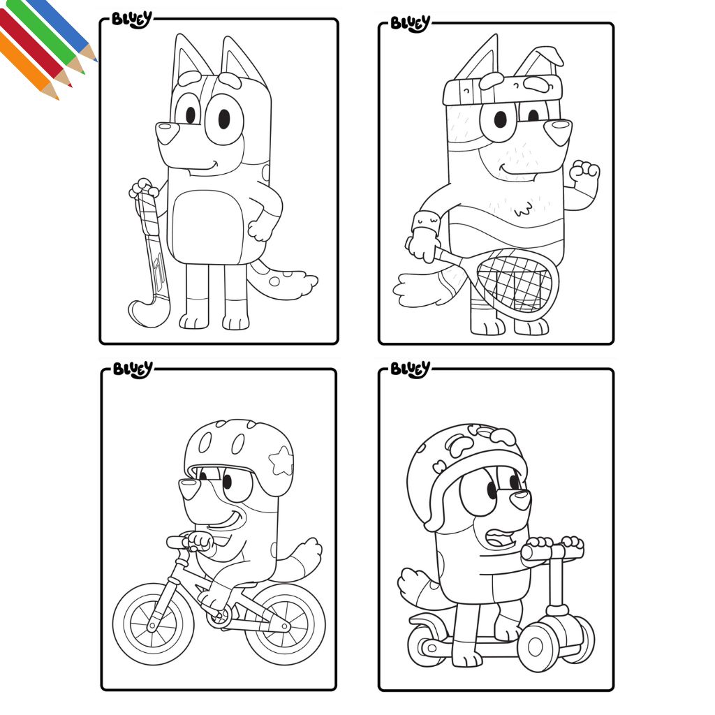atividade de colorir bluey