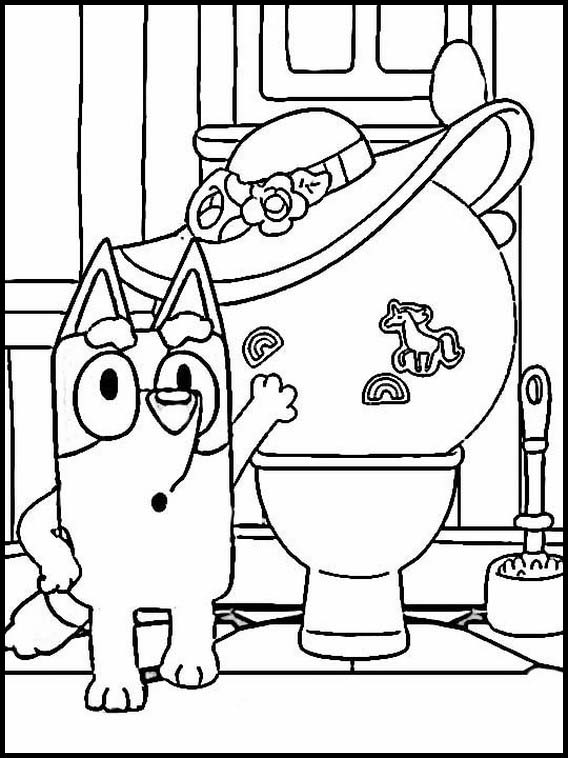 bluey e bingo para colorir