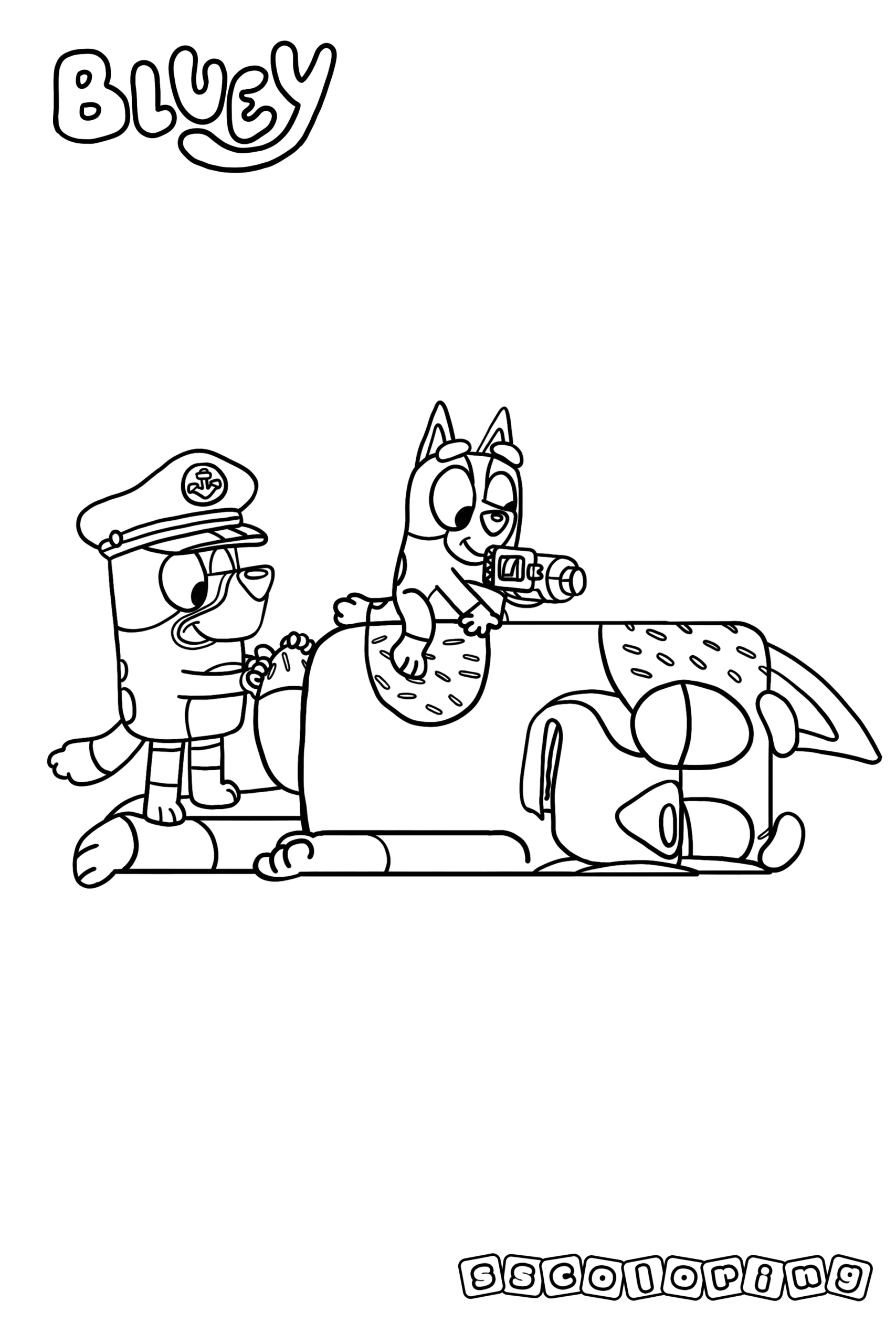 desenho bluey para pintar
