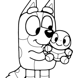 bluey e bingo para colorir