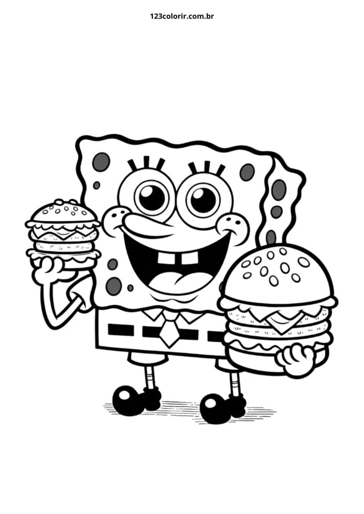 bob esponja e patrick para colorir