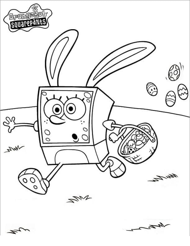 bob esponja natal para colorir