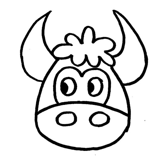 desenho do boi da cara preta fácil