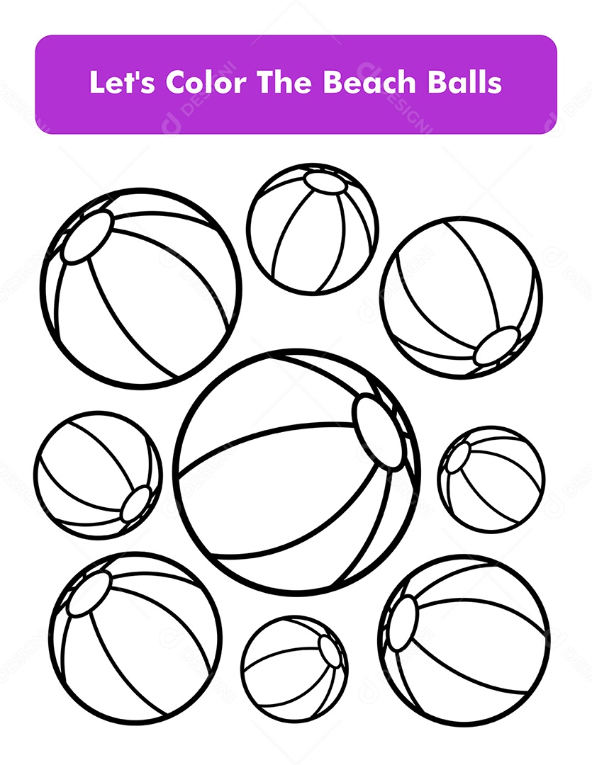 atividade de colorir bola