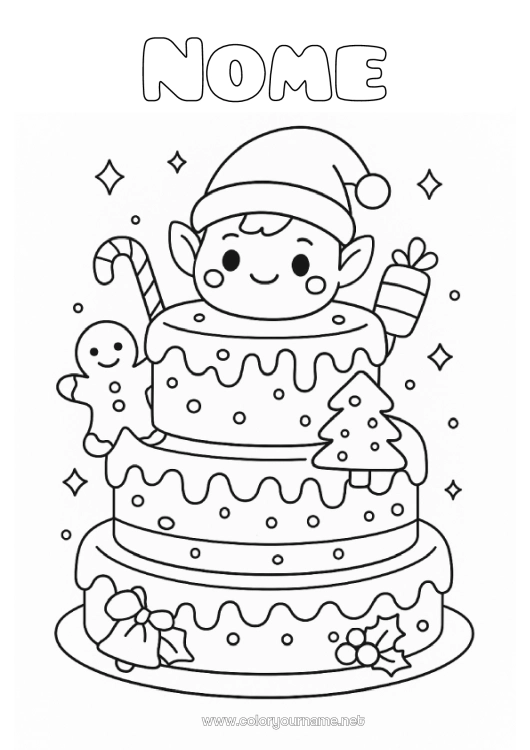 desenho de bolo de festa junina para colorir