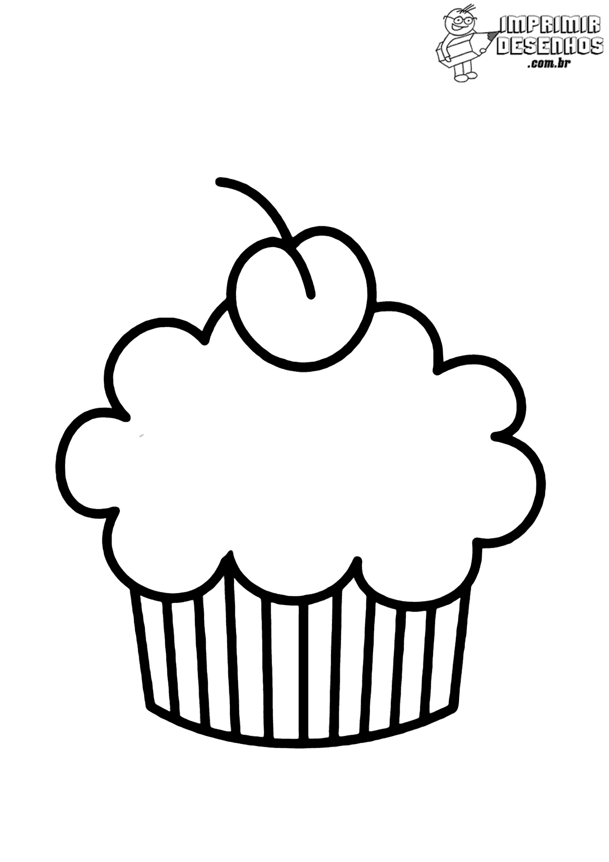 desenho de bolo de chocolate para colorir