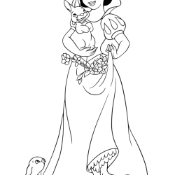 atividade de colorir branca de neve