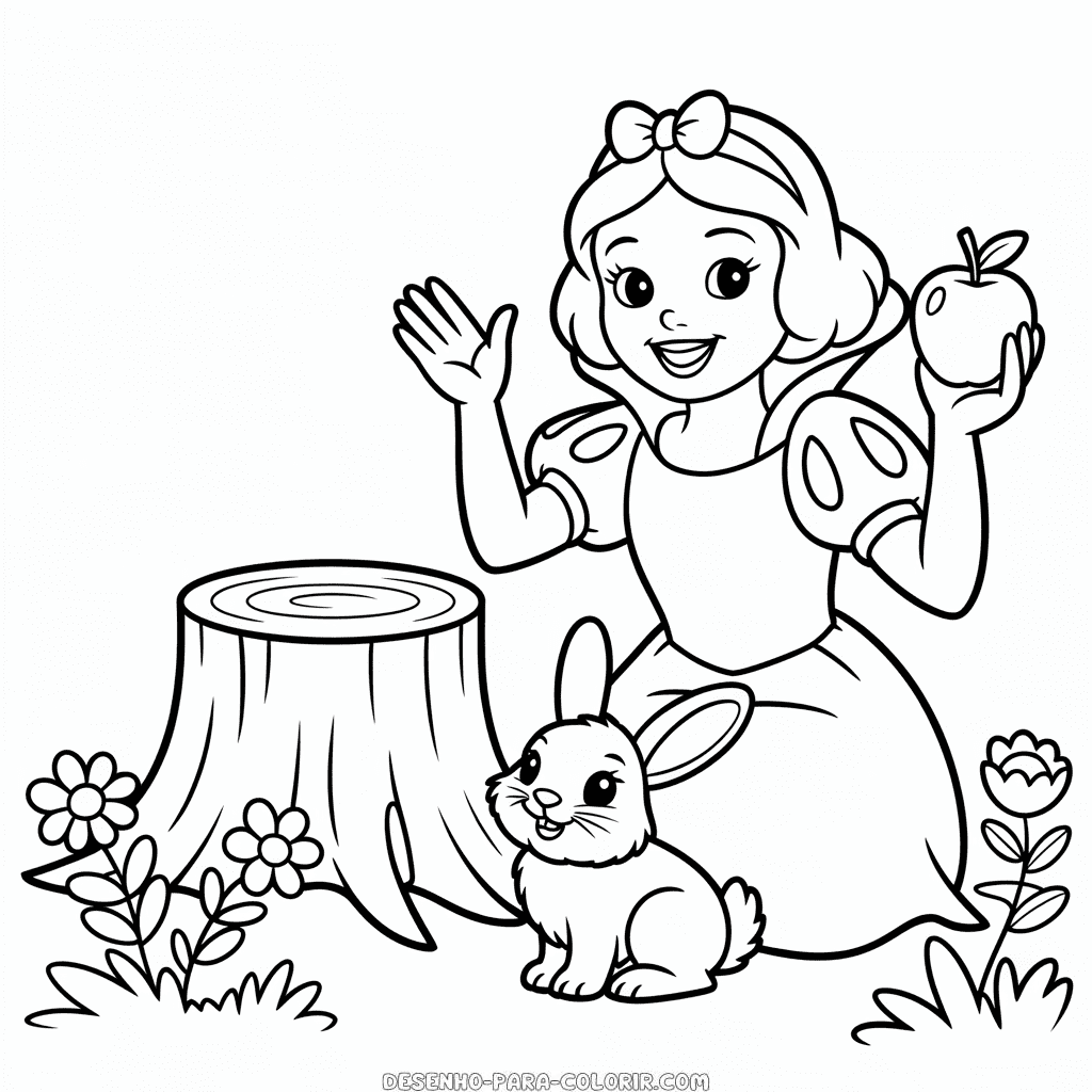 desenhos infantis branca de neve