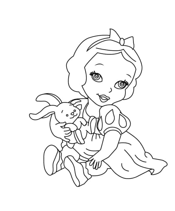 atividade de colorir branca de neve