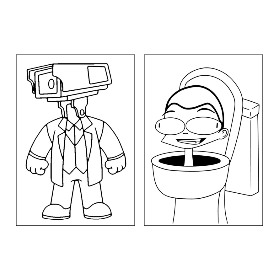 personagens skibidi toilet para pintar