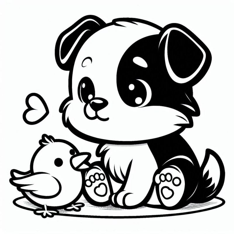 desenho de cachorro para colorir realista