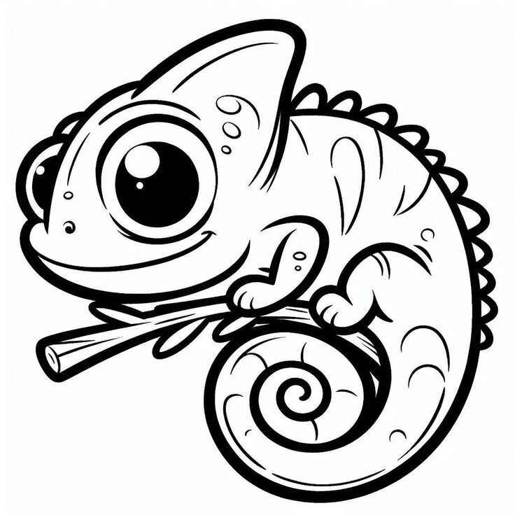 desenho de camaleão para adultos