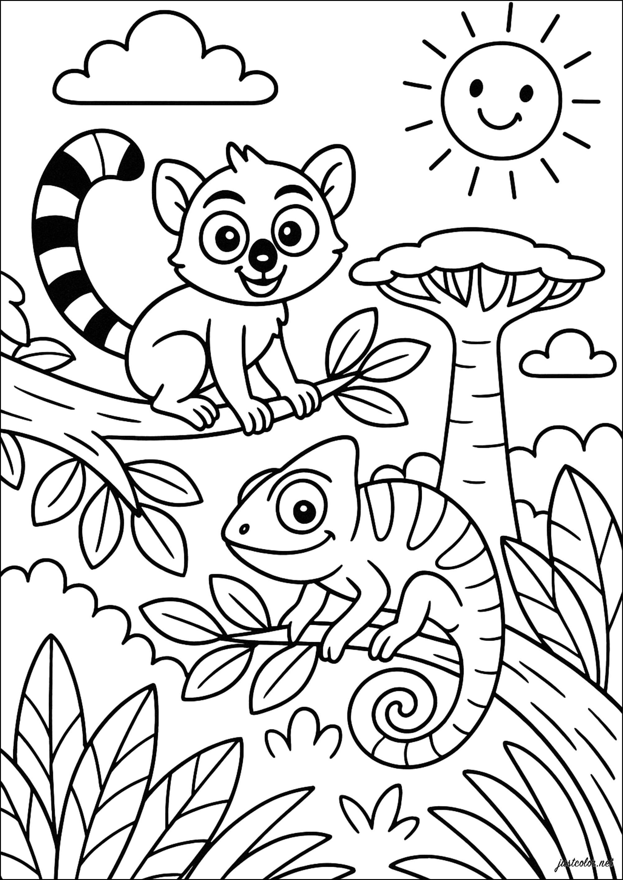 desenho de camaleão para pintar