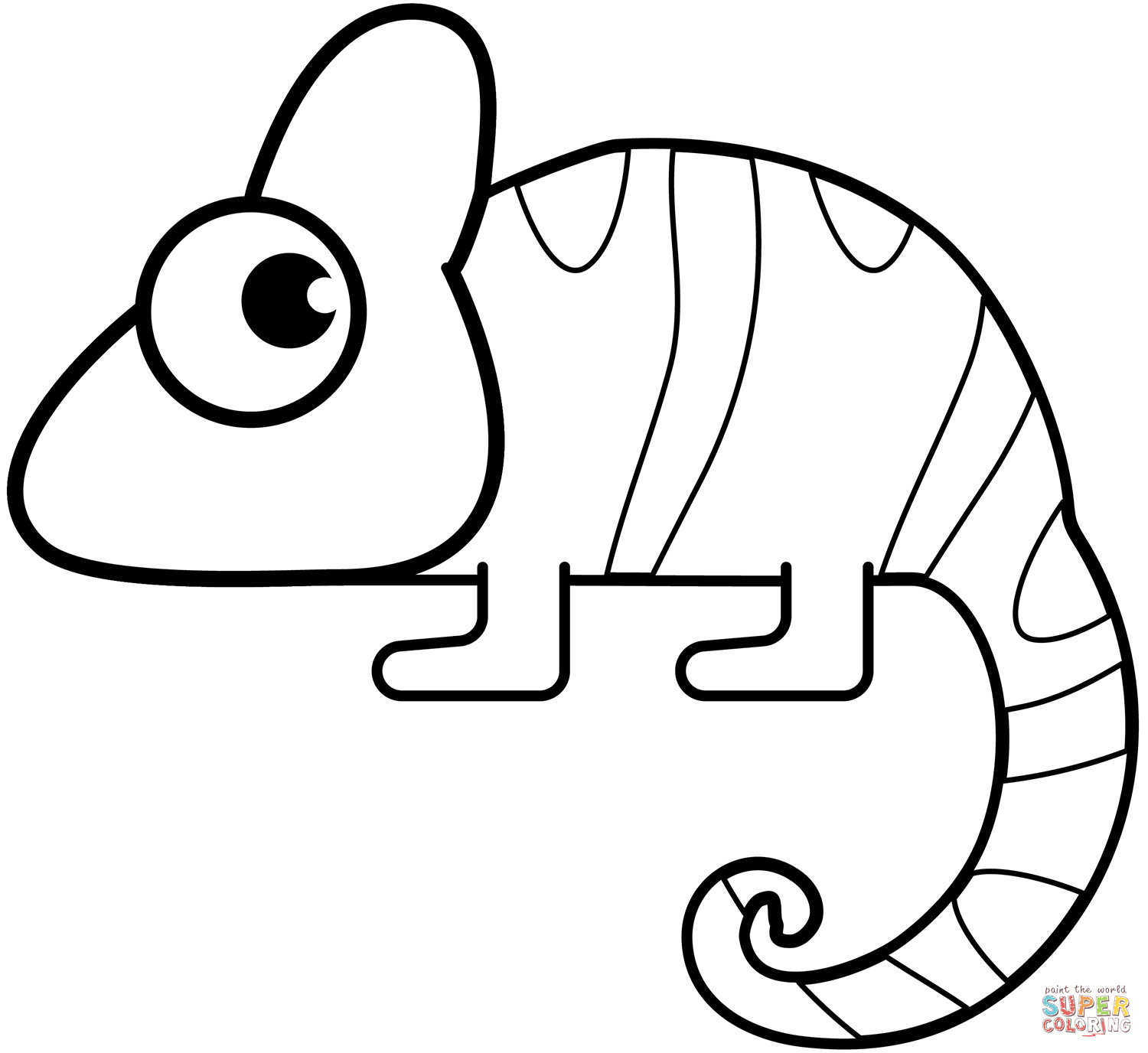 camaleão realista para colorir