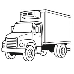 desenho de caminhão realista para colorir