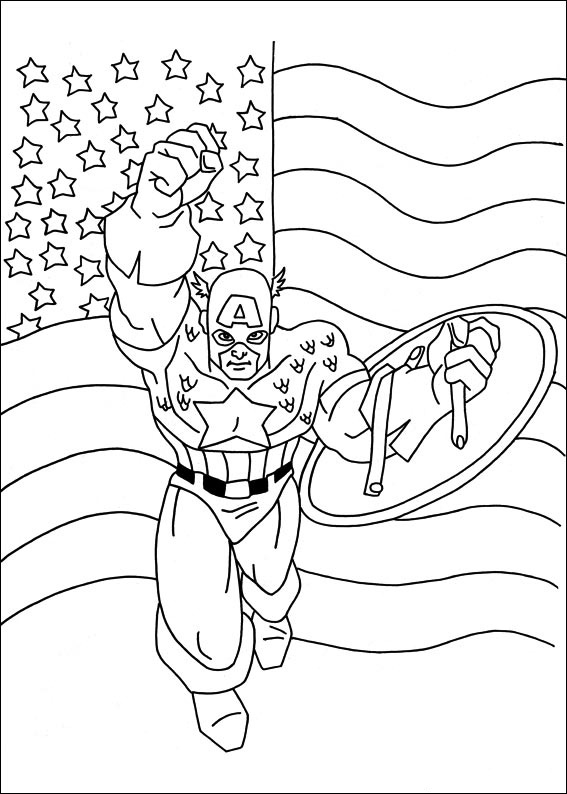 capitão américa desenho para pintar
