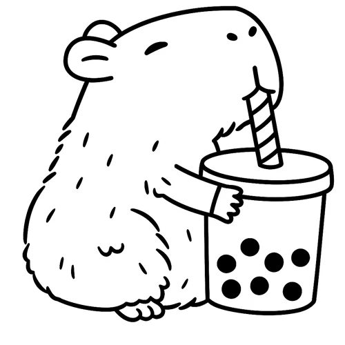 desenho de capivara realista