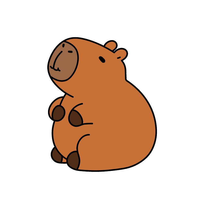 desenho de capivara realista