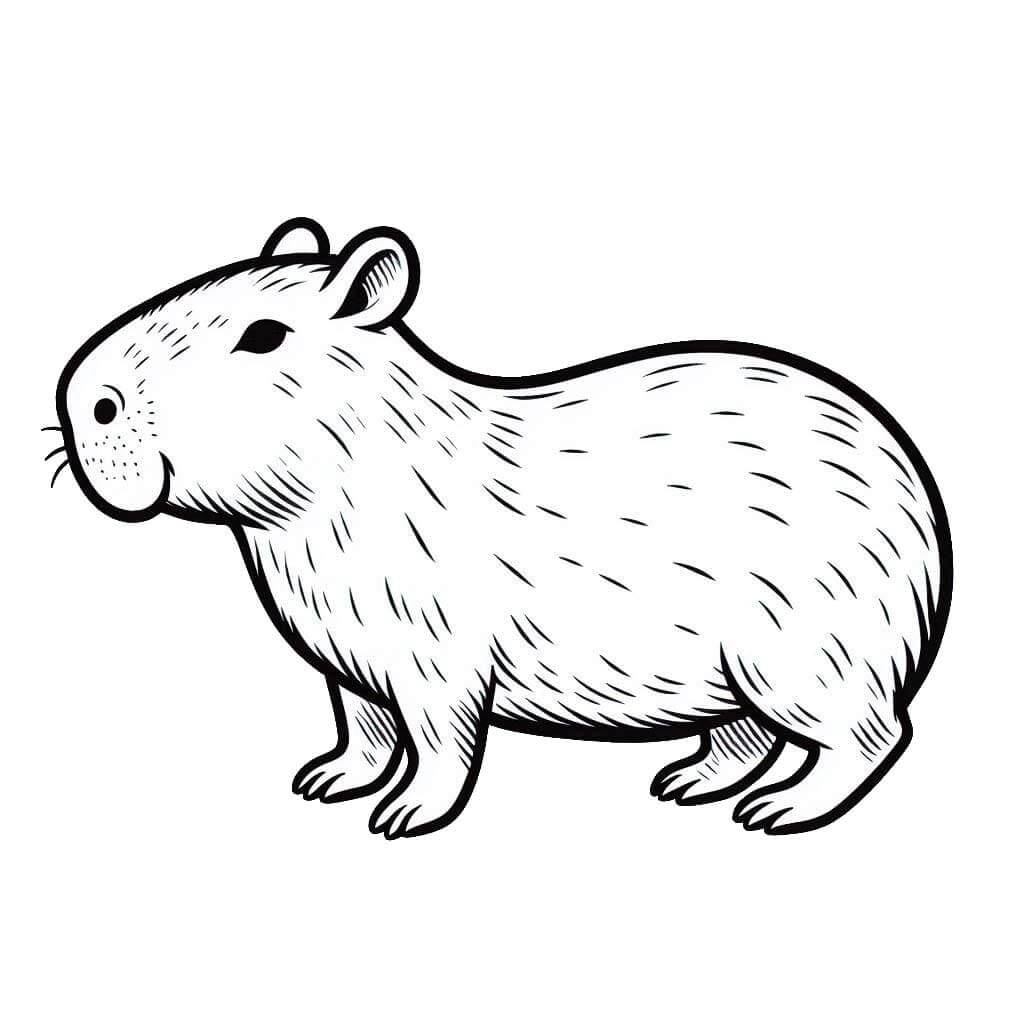 capivara desenho fácil