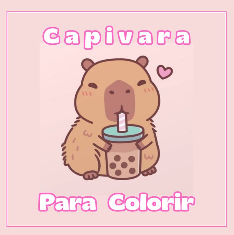 como desenhar capivara fofa
