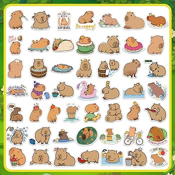 desenho de capivara aquarela