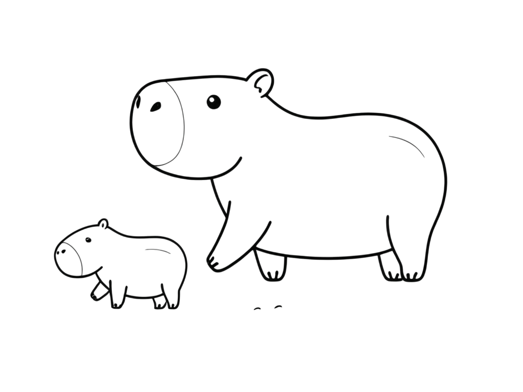 capivara desenho simples