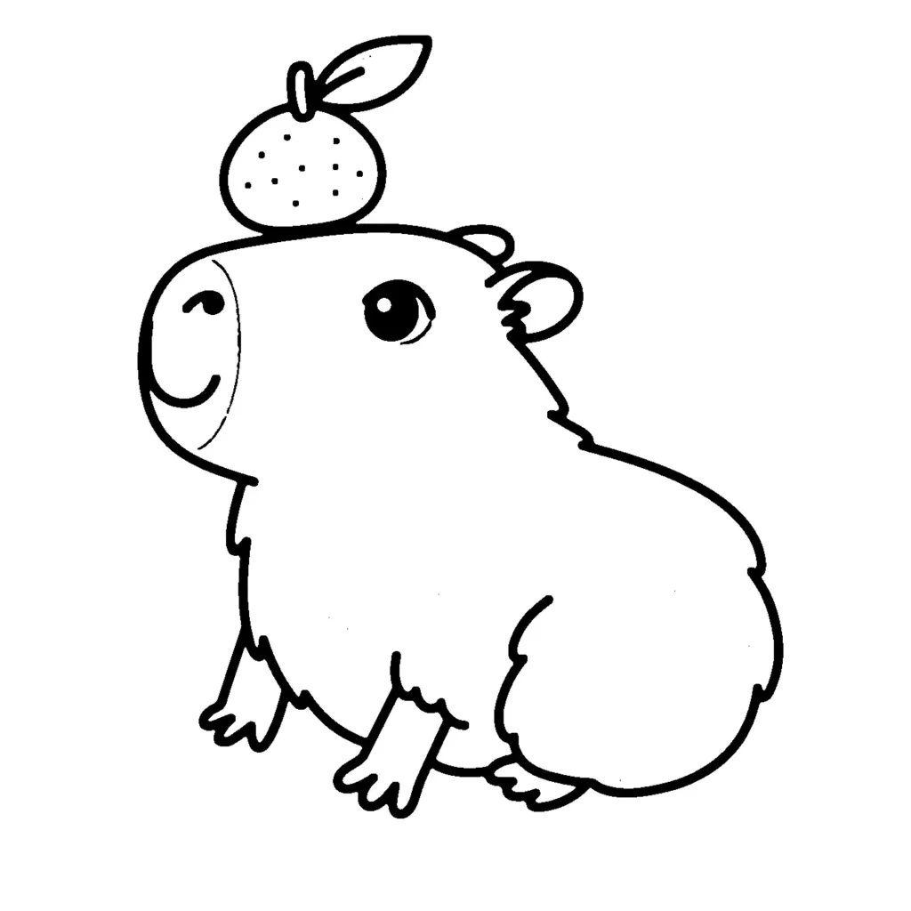 capivara desenho para colorir online