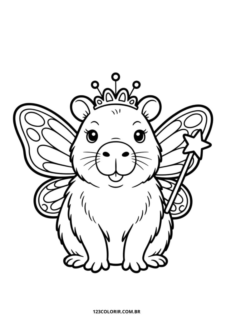 capivara desenho para colorir infantil