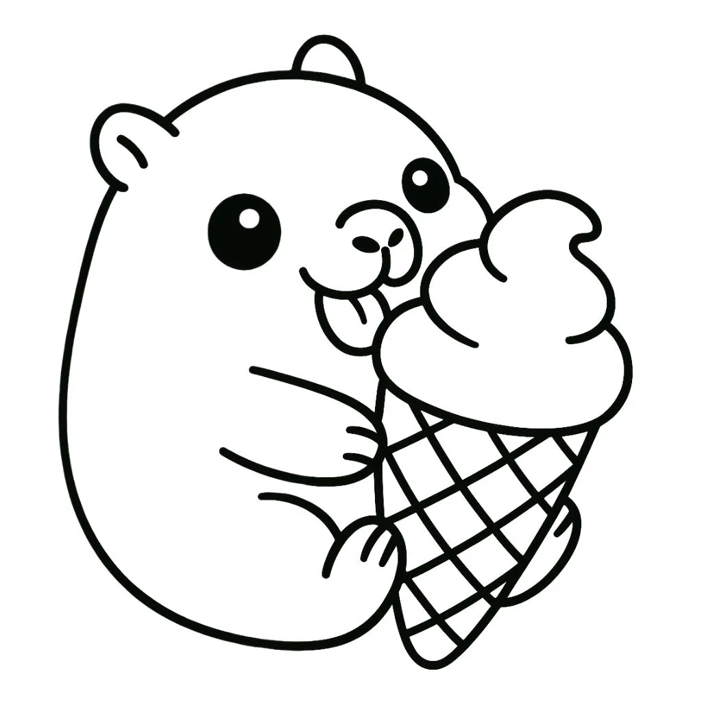 capivara desenho para colorir para imprimir