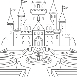 castelo de chocolate para desenhar