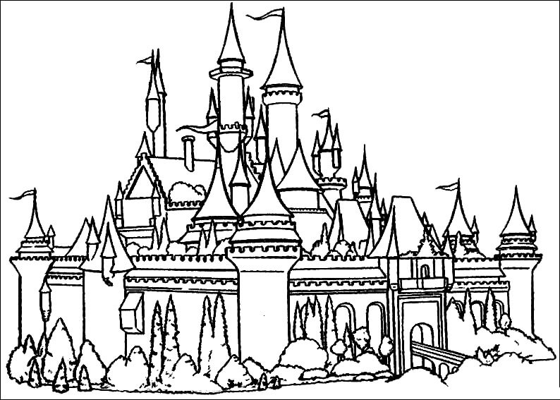 castelo de zumbi para colorir