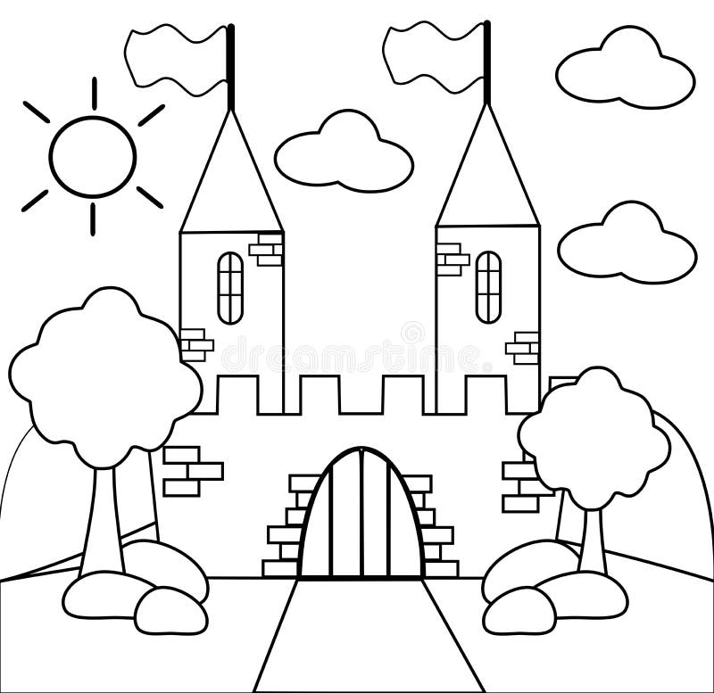 desenhos de castelos fáceis
