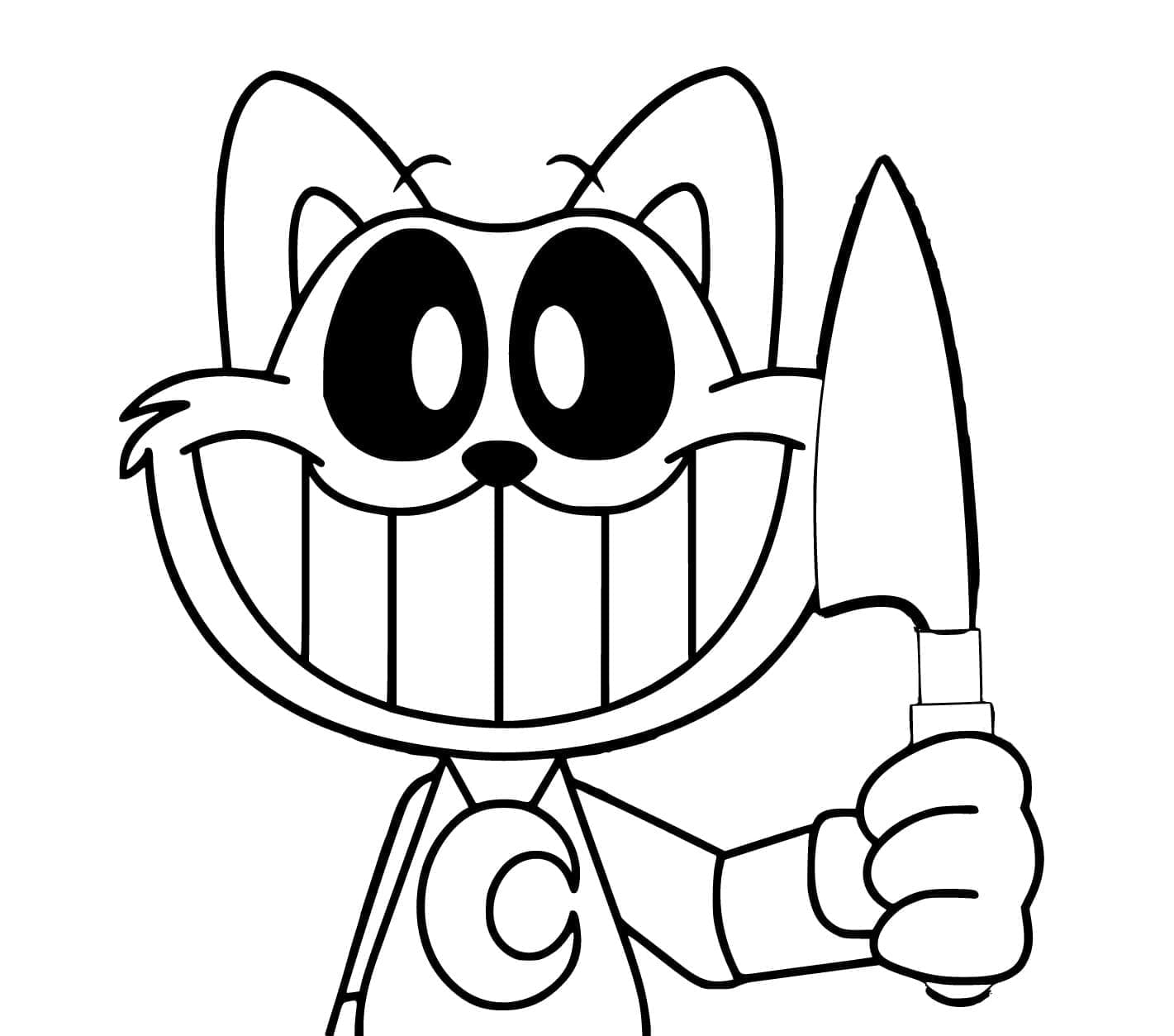 desenho do Catnap para pintar