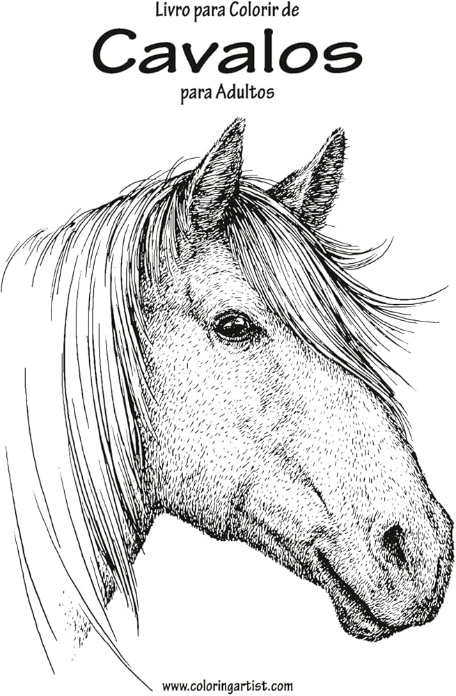 cavalo selvagem para colorir