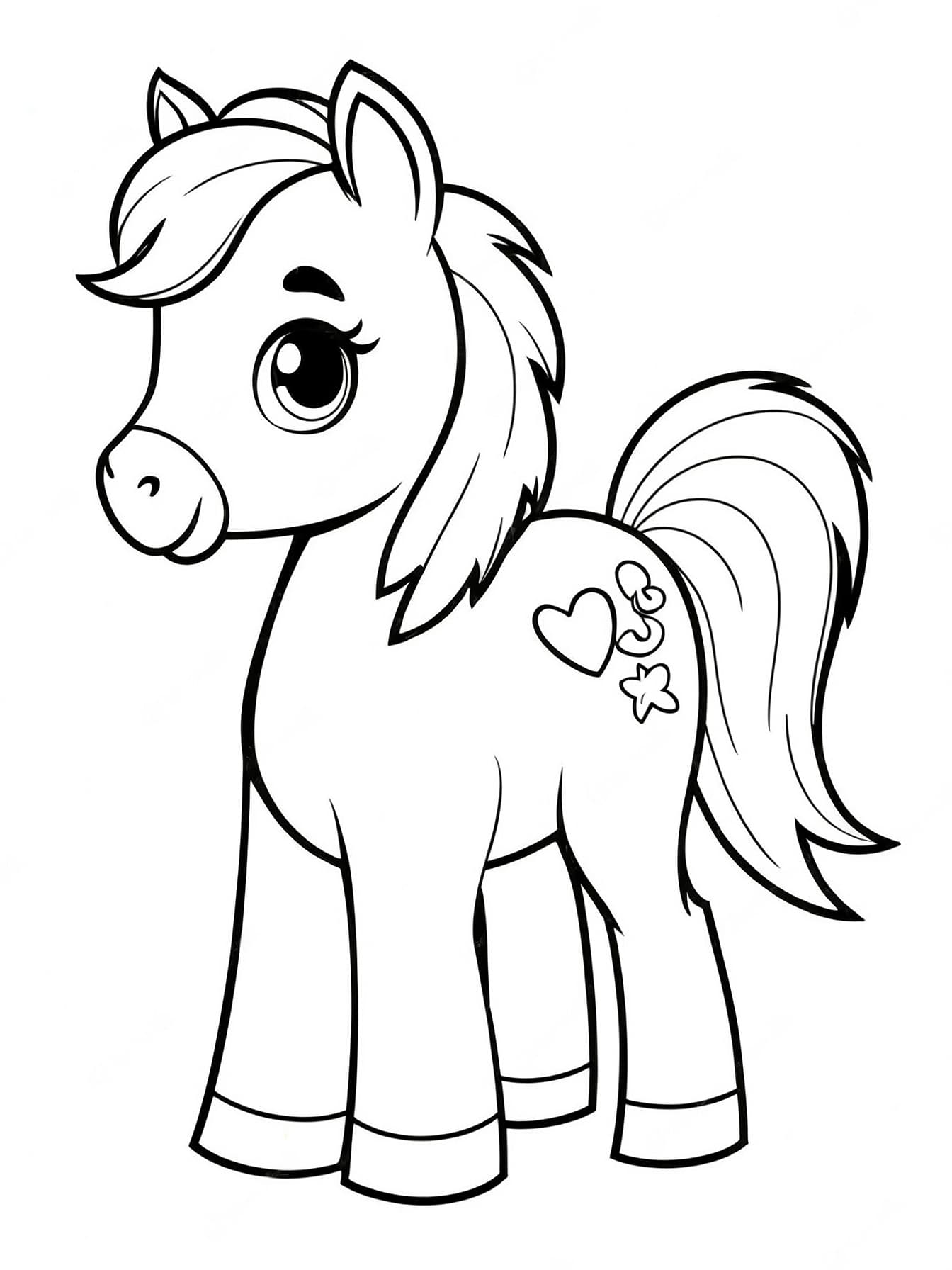 cavalo de fazenda para colorir