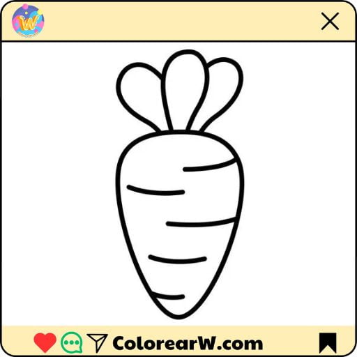 cenoura desenho para colorir realista