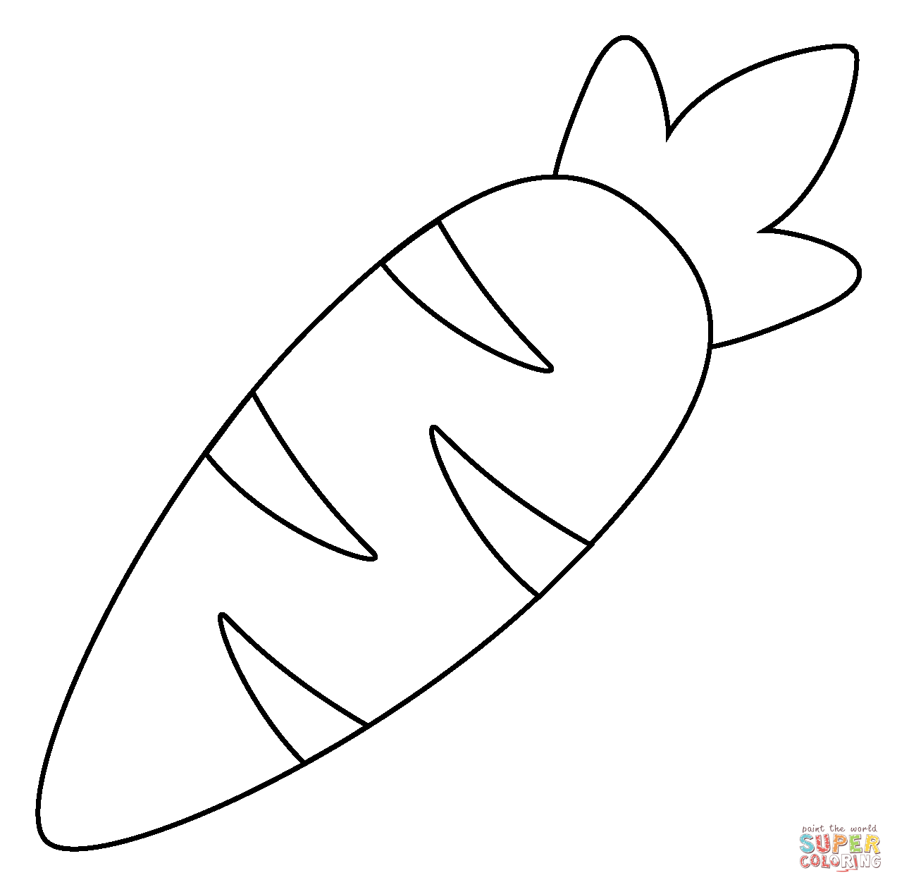 cenoura desenho para colorir simples