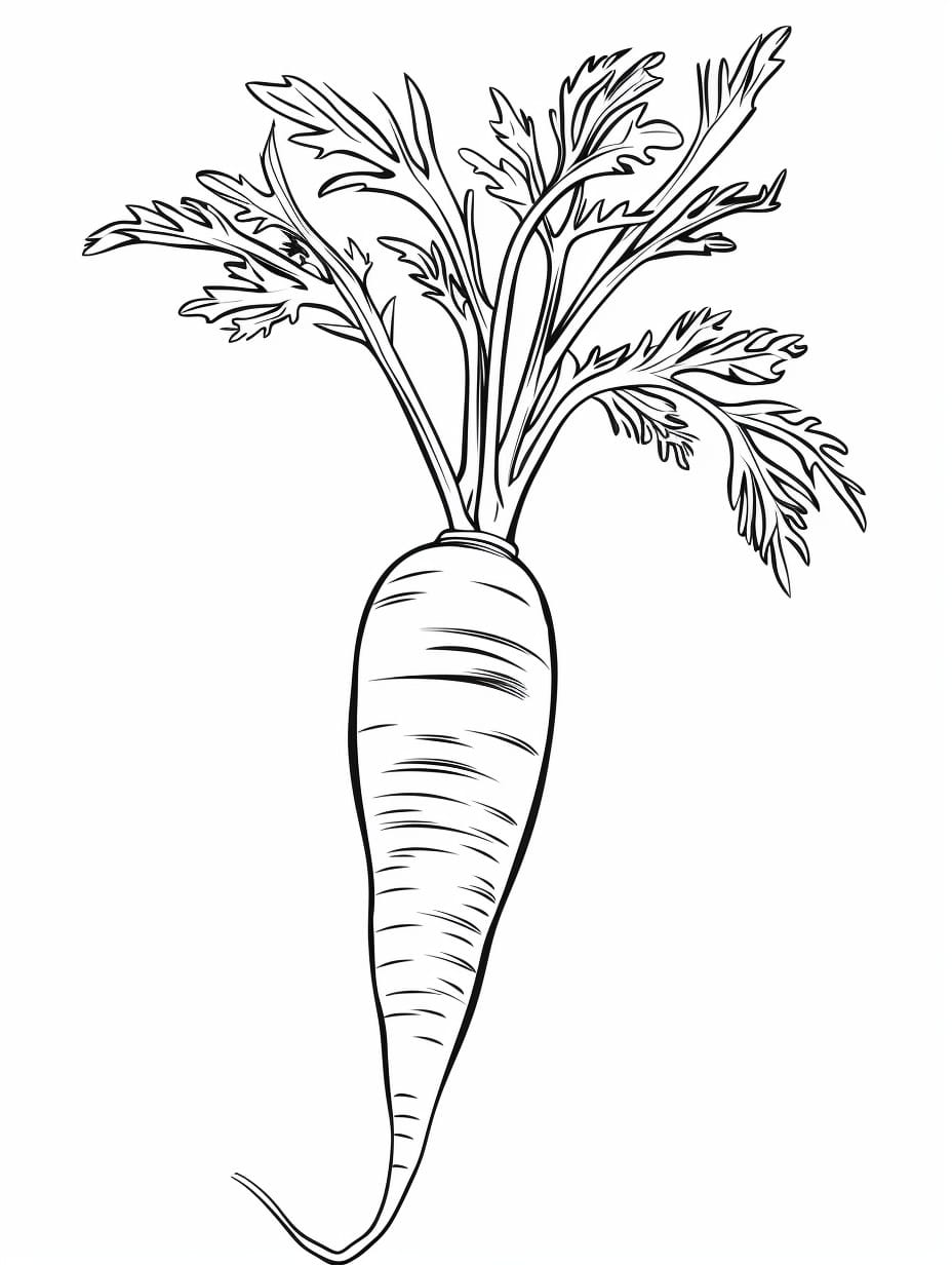 cenoura desenho para colorir realista