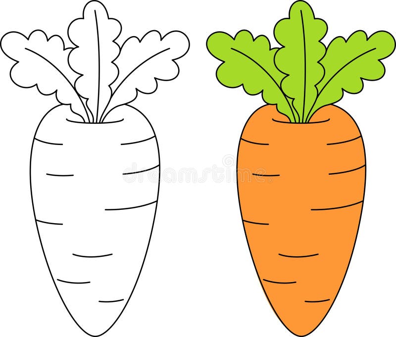 cenoura desenho para colorir para crianças