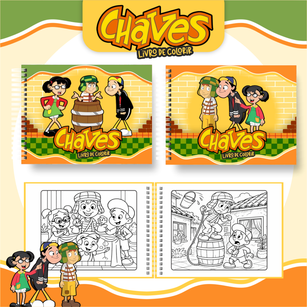 Chaves para colorir online