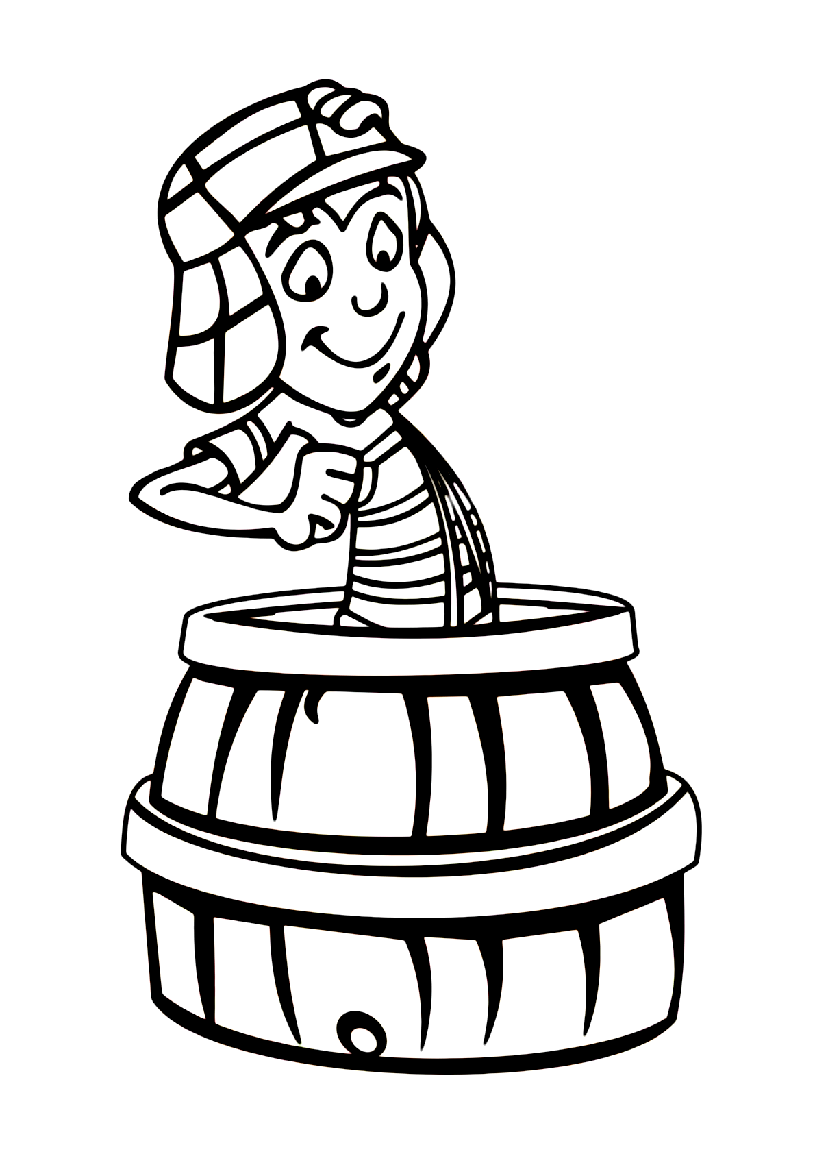 Chaves no barril para colorir