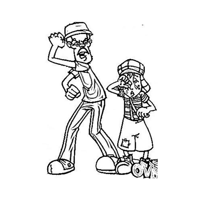Seu Madruga para colorir