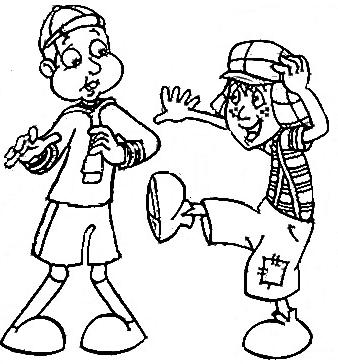 Chaves e Chapolin Colorado para colorir
